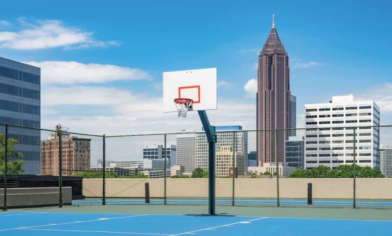 Basketball, pickleball courts and and jogging track available at Hilton Atlanta.