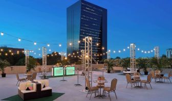 Rooftop bar at Hilton Atlanta.