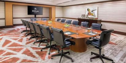 Professional meeting room at Hilton Atlanta.