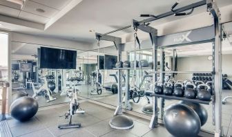 Fitness center at Hilton Garden Inn Denver Union Station.