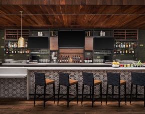 Hotel bar at Hilton Garden Inn Camden Waterfront Philadelphia.