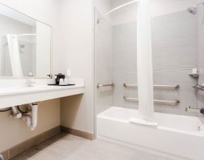 Private guest bathroom at Express Inn - Spring.