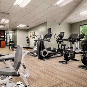 Fully equipped fitness center at Sonesta Nashville Airport.