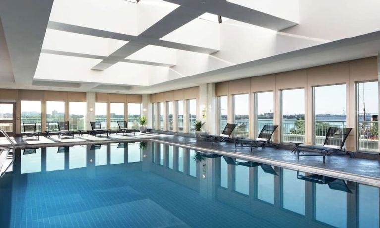 Refreshing indoor pool at Hilton Philadelphia At Penn's Landing.