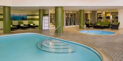 Indoor pool at Hyatt Regency New Brunswick.