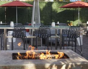 Firepit in the garden perfect for coworking at Embassy Suites By Hilton San Diego-La Jolla.