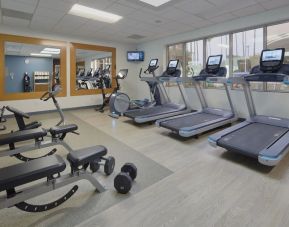 Fitness center at Embassy Suites By Hilton San Diego-La Jolla.