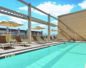 Relaxing outdoor pool at Hilton Garden Inn Washington DC/Georgetown Area.