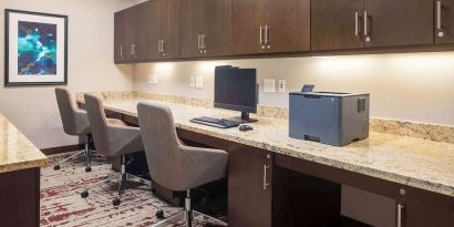 Business center at Hilton Garden Inn Washington DC/Georgetown Area.