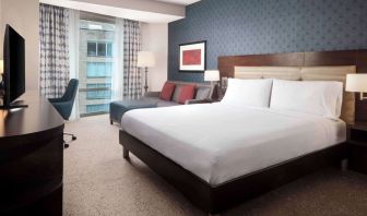 Day use room with work desk and sofa at Hilton Garden Inn Washington DC/Georgetown Area.