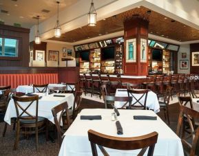 Hotel bar and dining area perfect for coworking at Hilton Garden Inn Washington DC/Georgetown Area.