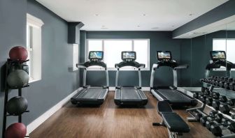 Well equipped fitness center at Nautilus Sonesta Miami Beach.