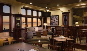 Hotel bar at Embassy Suites By Hilton San Francisco Airport Waterfront.
