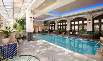 Refreshing indoor pool at Embassy Suites By Hilton San Francisco Airport Waterfront.