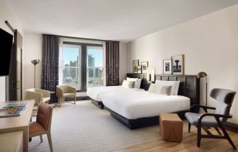 Day use twin room with work desk at The Clift Royal Sonesta.