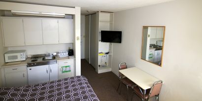 Day use room with kitchen at Alexandra Hotel.