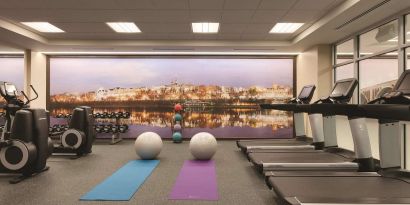 Fitness center available at Hyatt Place West End Georgetown.