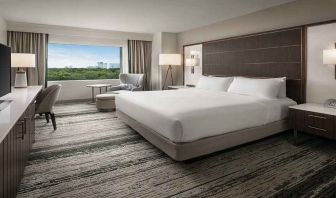 Deluxe king room with TV screen and amazing view at the Signia by Hilton Orlando Bonnet Creek.