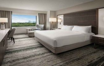 Deluxe king room with TV screen and amazing view at the Signia by Hilton Orlando Bonnet Creek.