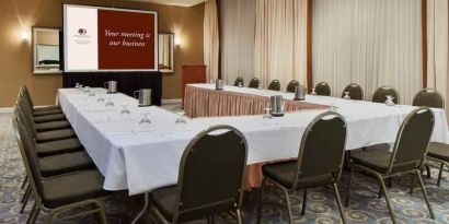 Comfortable meeting room perfect for privacy and small groups at the DoubleTree by Hilton Orlando Downtown.