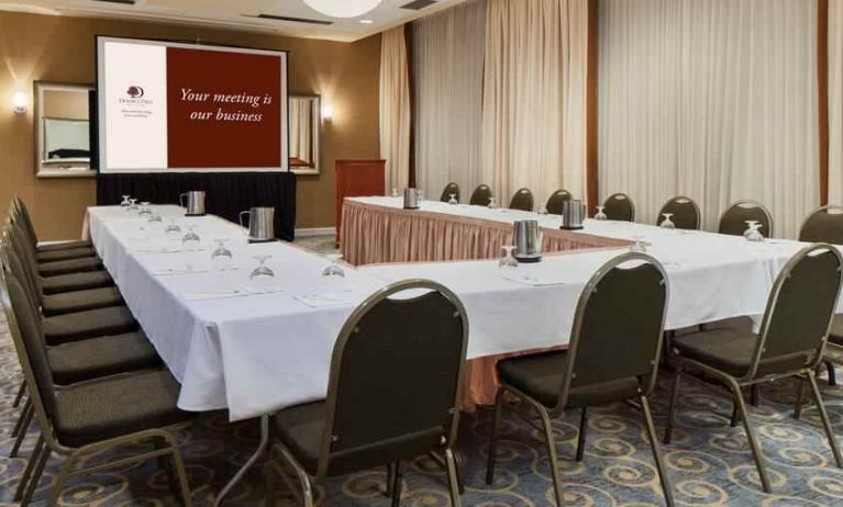 Comfortable meeting room perfect for privacy and small groups at the DoubleTree by Hilton Orlando Downtown.