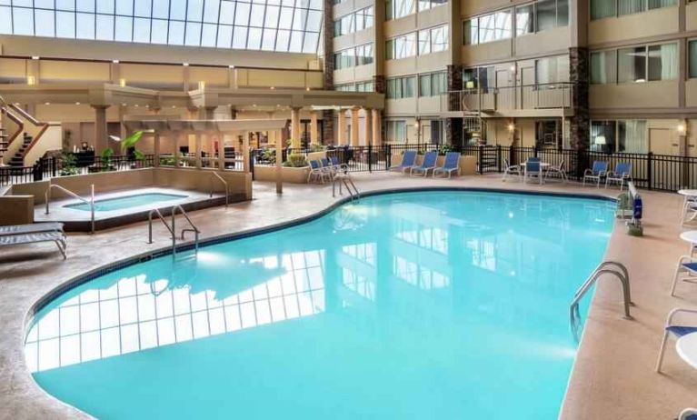 Beauitful indoor pool at the DoubleTree by Hilton Cleveland Westlake.