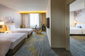 Spacious twin deluxe room at the Hilton Garden Inn Kuala Lumpur Jalan Tuanku Abdul Rahman North.