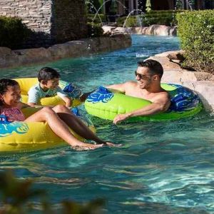 Outdoor pool river perfect for kids and families at the Signia by Hilton Orlando Bonnet Creek.