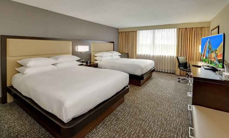 Comfortable and spacious 2 queen size beds at the Hilton Orlando-Altamonte Springs.