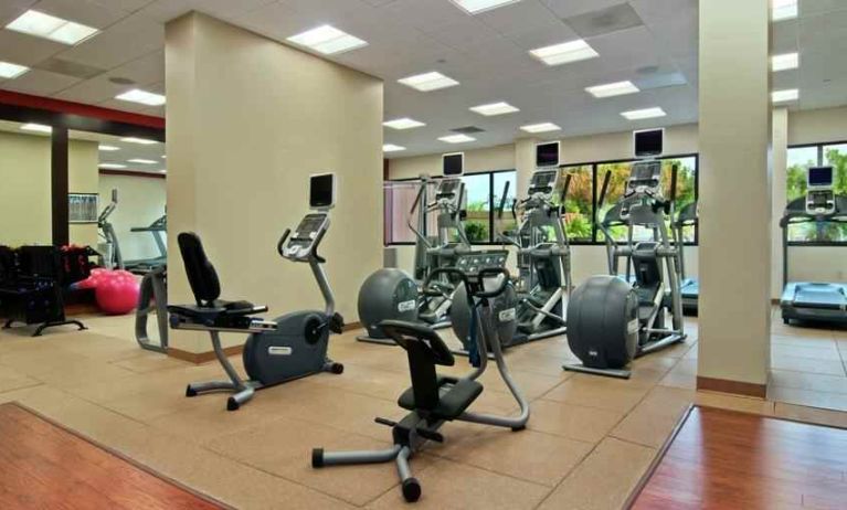 Fully equipped fitness center at the Hilton Orlando-Altamonte Springs.