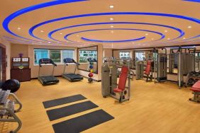 Equipped gym at the DoubleTree by Hilton Hotel and Residence Dubai Al Barsha