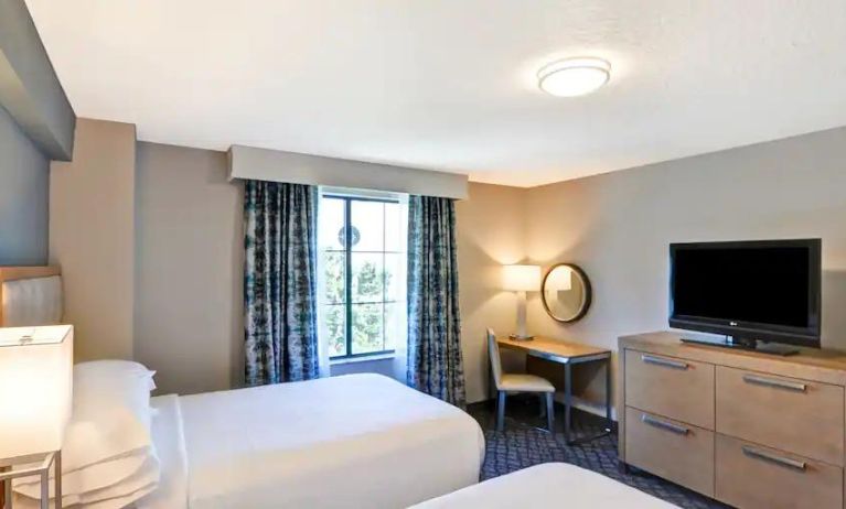 Comfortable and spacious 2 queen size beds at the Embassy Suites by Hilton Orlando-Downtown.