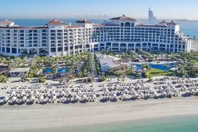 Stunning view of the resort beach at the Waldorf Astoria Dubai Palm Jumeirah.