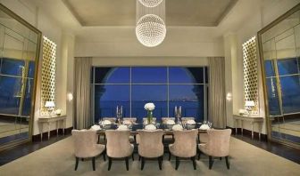 Elegant meeting room suitable for every business occasion at the Waldorf Astoria Dubai Palm Jumeirah.