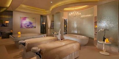 Beautiful and relaxing spa area at the Waldorf Astoria Dubai Palm Jumeirah.