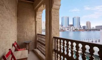 Stunning creek view from a king room balcony at the Al Seef Heritage Hotel Dubai, Curio Collection by Hilton.