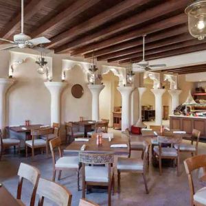 Stilish restaurant area at the Al Seef Heritage Hotel Dubai, Curio Collection by Hilton.