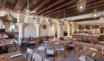 Stilish restaurant area at the Al Seef Heritage Hotel Dubai, Curio Collection by Hilton.