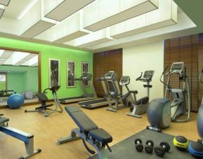 Fully equipped gym at the Hilton Garden Inn Dubai Al Mina