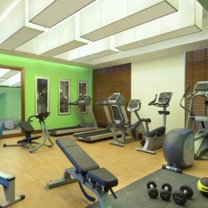 Fully equipped gym at the Hilton Garden Inn Dubai Al Mina