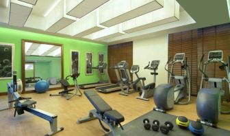 Fully equipped gym at the Hilton Garden Inn Dubai Al Mina