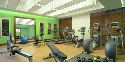 Fully equipped gym at the Hilton Garden Inn Dubai Al Mina