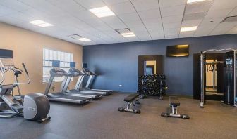 Well-equipped fitness center at Hampton Inn Chicago North-Loyola Station.