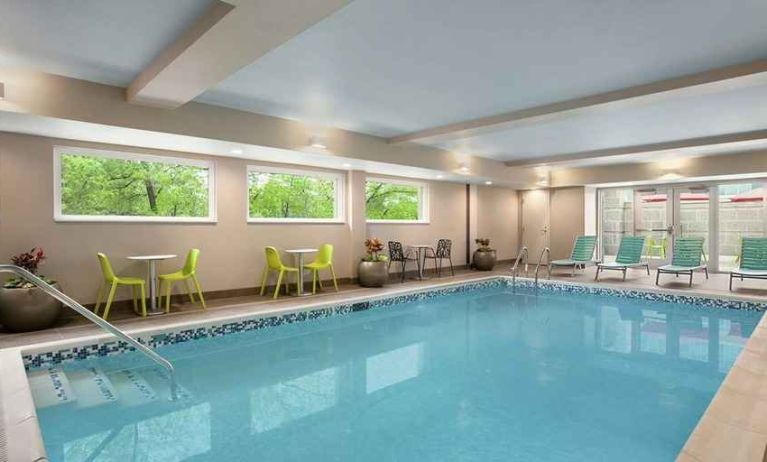 Beautiful indoor pool at Home2 Suites by Hilton Silver Spring.