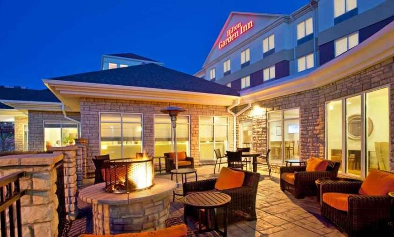 Amazing rooftop patio suitable as workspace at the Hilton Garden Inn Fort Collins.