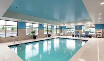 Relaxing indoor pool at the Hampton Inn Madison, OH.