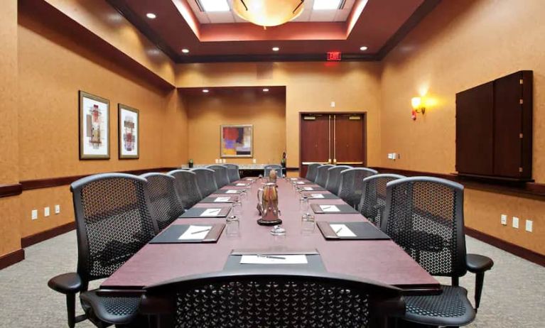 Equipped meeting room at the Embassy Suite by Hilton Charlotte-Concord- Golf Resort & Spa.