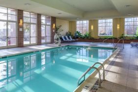 Beautiful indoor pool at the Hilton Charlotte Airport