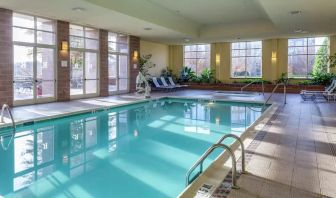 Beautiful indoor pool at the Hilton Charlotte Airport