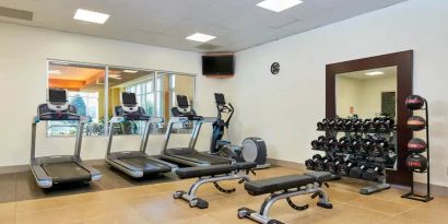 Fully Equipped gym at the Embassy Suites by Hilton Hampton Convention Center